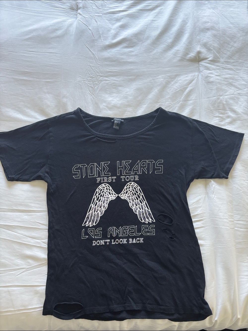 Stone Hearts Los Angeles Black Graphic Tee